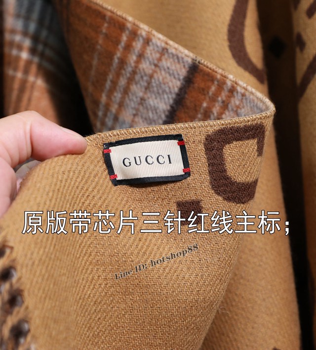 Gucci大G斗篷 古奇專櫃爆款保暖大披肩衣服毯子多功能 mmyj2394